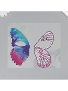 Наклейка-стразы на лицо «Пара крыльев розовой бабочки», 16×17 см - фото 117886033 Наклейка-стразы на лицо «Пара крыльев розовой бабочки», 16×17 см - фото 117886033