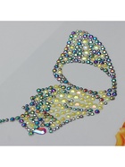 Наклейка-стразы на лицо «Пара крыльев желтой бабочки», 16×17 см - фото 117886036 Наклейка-стразы на лицо «Пара крыльев желтой бабочки», 16×17 см - фото 117886036