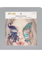 Наклейка - стразы на лицо «Крыло бабочки и павлин», 16×17 см - Фото 3