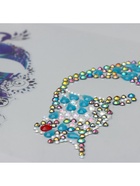 Наклейка - стразы на лицо «Крыло бабочки и павлин», 16×17 см - Фото 5