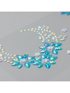 Наклейка-стразы на лицо «Цветочные узоры и слёзы на глазах», 10×19 см, МИКС - фото 117886045 Наклейка-стразы на лицо «Цветочные узоры и слёзы на глазах», 10×19 см, МИКС - фото 117886045