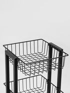 Стойка торговая универсальная, 3 корзины, на колесах, 35×35×76 см, цвет чёрный - Фото 4