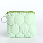 Кошелёк-монетница на молнии, 12×2.5×8.5 см, мягкий, зелёный - Фото 5
