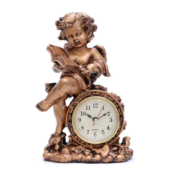 Часы настольные "Ангел с книжкой", 13 х 21 см, 1 ААА - Фото 1