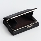 Кошелёк женский на кнопке 10.5×3.5×8.5 см, чёрный - Фото 4