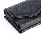 Кошелёк женский на кнопке 10.5×3.5×8.5 см, чёрный - Фото 6