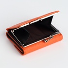 Кошелёк женский на кнопке 10.5×3.5×8.5 см, оранжевый - Фото 5