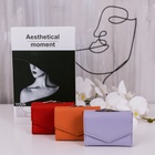 Кошелёк женский на кнопке 10.5×3.5×8.5 см, оранжевый - Фото 2