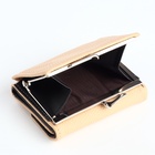 Кошелёк женский на кнопке 10.5×3.5×8.5 см, бежевый - Фото 4