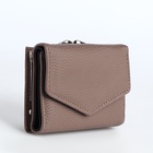 Кошелёк женский на кнопке 10.5×3.5×8.5 см, серый - Фото 7