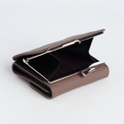 Кошелёк женский на кнопке 10.5×3.5×8.5 см, серый - Фото 4