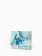 Кошелёк женский на кнопке, 10×1.5×8 см, с принтом, зелёный/бирюзовый - Фото 8