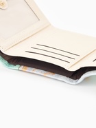 Кошелёк женский на кнопке, 10×1.5×8 см, с принтом, зелёный/бирюзовый - Фото 4