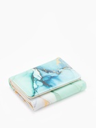 Кошелёк женский на кнопке, 10×1.5×8 см, с принтом, зелёный/бирюзовый - Фото 5