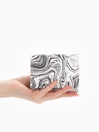 Кошелёк женский на кнопке, 10×1.5×8 см, с принтом, белый/чёрный - Фото 2