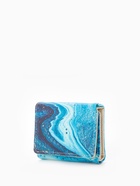 Кошелёк женский на кнопке, 10×1.5×8 см, с принтом, голубой/синий - Фото 8