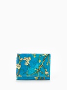 Кошелёк женский на кнопке, 10×1.5×8 см, с цветочным принтом, зелёный - Фото 6