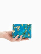 Кошелёк женский на кнопке, 10×1.5×8 см, с цветочным принтом, зелёный - Фото 2