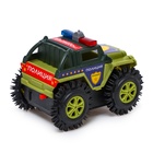 Джип-перевёртыш «Полиция», работает от батареек, цвет зелёный, уценка - Фото 3