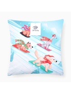 Наволочка декоративная новогодняя «Этель. Snowboarding dogs» 40×40 см, велюр 10401512