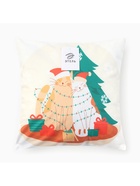 Чехол на подушку Этель "Зимний муррр" 40х40см,100% п/э - фото 809195559