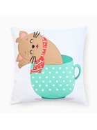 Наволочка декоративная новогодняя «Этель. Бирюзовая новогодняя чашка» 40×40 см - Фото 3