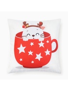 Наволочка декоративная новогодняя «Этель. Новогодняя чашка со звёздами» 40×40 см - Фото 4