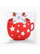 Чехол на подушку Этель Новогодняя чашка 40х40см,100% п/э - фото 809232925