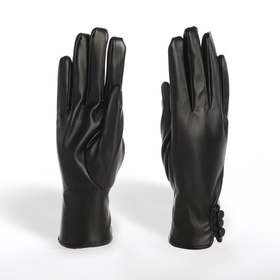 Перчатки женские, без утеплителя, безразмерные, цвет чёрный