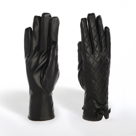 Перчатки женские, без утеплителя, безразмерные, цвет чёрный