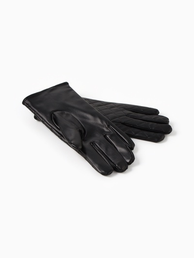 Перчатки женские, без утеплителя, безразмерные, чёрные