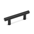 Ручка рейлинг ТУНДРА, нерж. сталь, d=12 мм, м/о 64 мм, цвет черный, фасовка 500 шт. - Фото 1