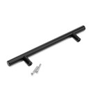 Ручка рейлинг ТУНДРА, нерж. сталь, d=12 мм, м/о 128 мм, цвет черный, фасовка 500 шт. - Фото 6