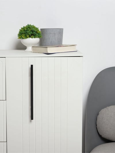 Ручка рейлинг ТУНДРА, нерж. сталь, d=12 мм, м/о 192 мм, цвет черный, фасовка 50