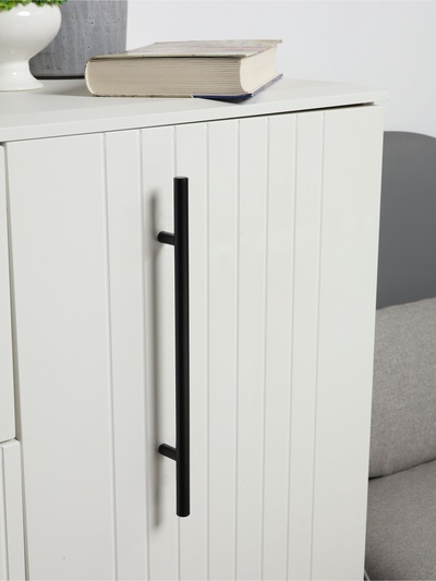 Ручка рейлинг ТУНДРА, нерж. сталь, d=12 мм, м/о 192 мм, цвет черный, фасовка 50