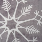 Плед LoveLife "Серые снежинки" 150*200 см,100% п/э, велсофт 280 гр/м2 - Фото 2