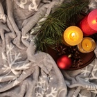 Плед «LoveLife. Серые снежинки» 150×200 см, велсофт, пл. 280 г/м² - Фото 6