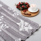 Плед «LoveLife. Серые снежинки» 150×200 см, велсофт, пл. 280 г/м² - Фото 9