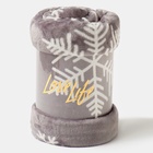 Плед «LoveLife. Серые снежинки», 200×220 см, велсофт, пл. 280 г/м² - Фото 14