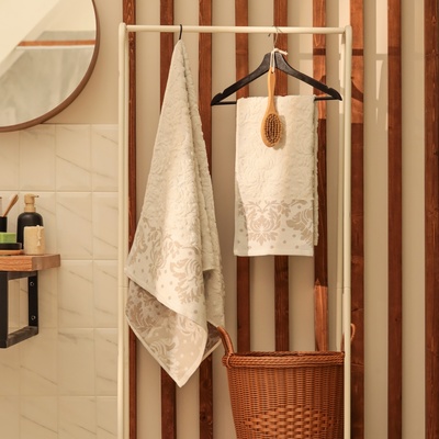 Полотенце махровое «Этель. Классика», 67×140 см, молочное