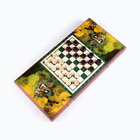Нарды деревянные большие, настольная игра "Змея с Черепом", 40 х 40 см, с шашками - Фото 3