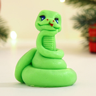 Фигурное мыло «Змейка Ёлочка» зеленое, 60 г - Фото 2