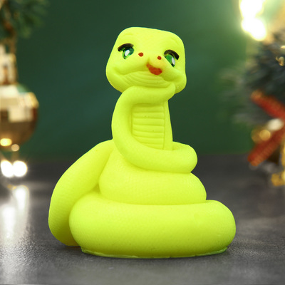 Фигурное мыло «Змейка Ёлочка» желтое, 55 г