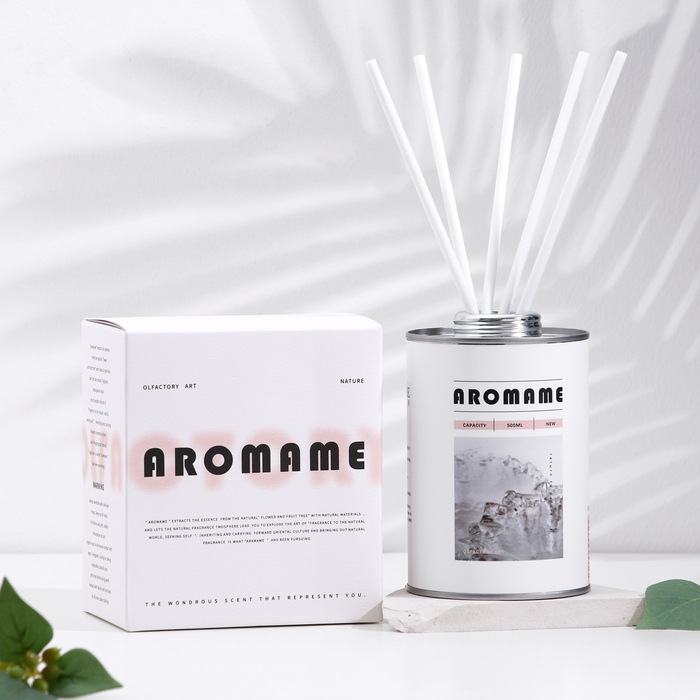 Набор диффузор ароматический "Aromame", французская лаванда, 500 мл, круглая банка