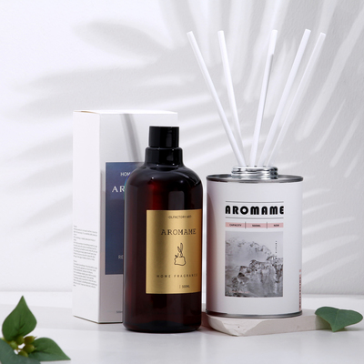 Набор диффузор ароматический Aromame, белый чай, 500 мл, круглая банка