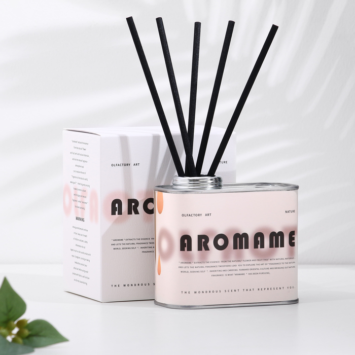 Набор диффузор ароматический "Aromame", французская лаванда, 500 мл, прямоугольная банка