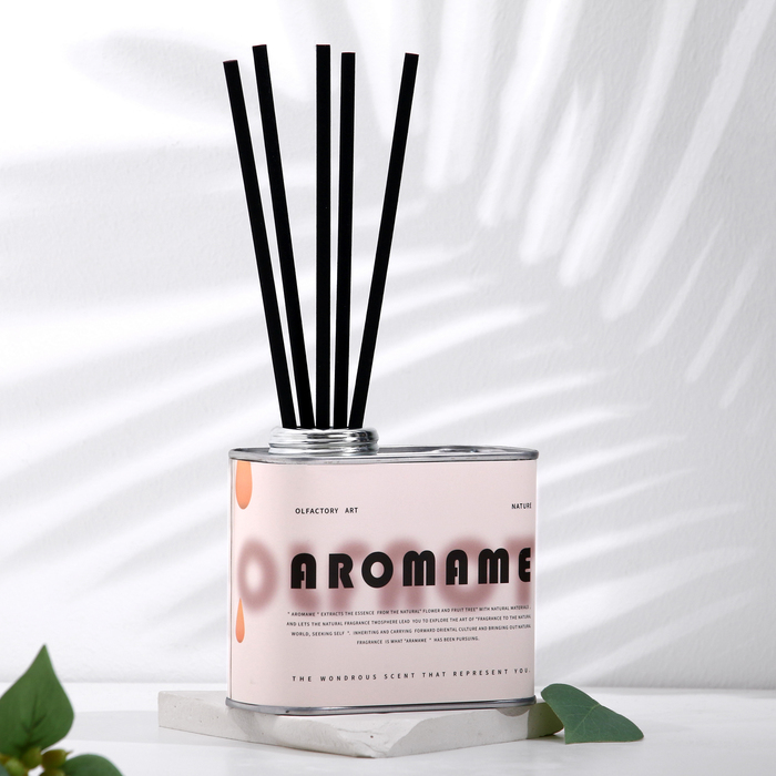 Набор диффузор ароматический "Aromame", белый чай, 500 мл, прямоугольная банка