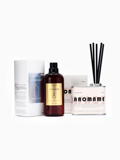 Набор диффузор ароматический Aromame, английская груша фрезия 500 мл прямоугольная банка