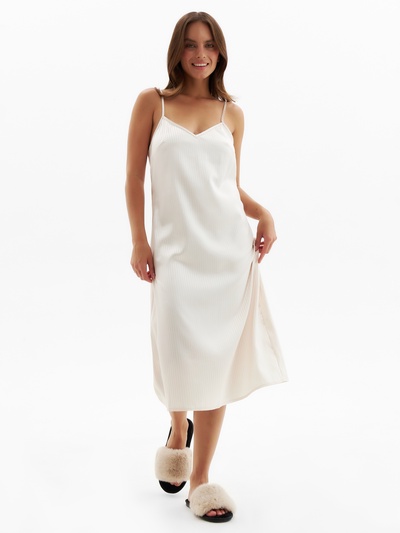 Сорочка ночная женская MINAKU: Home collection, молочная, размер 44