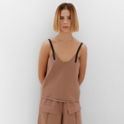 Топ женский на бретелях MINAKU : Casual Collection бежевый, р-р 44 - Фото 5